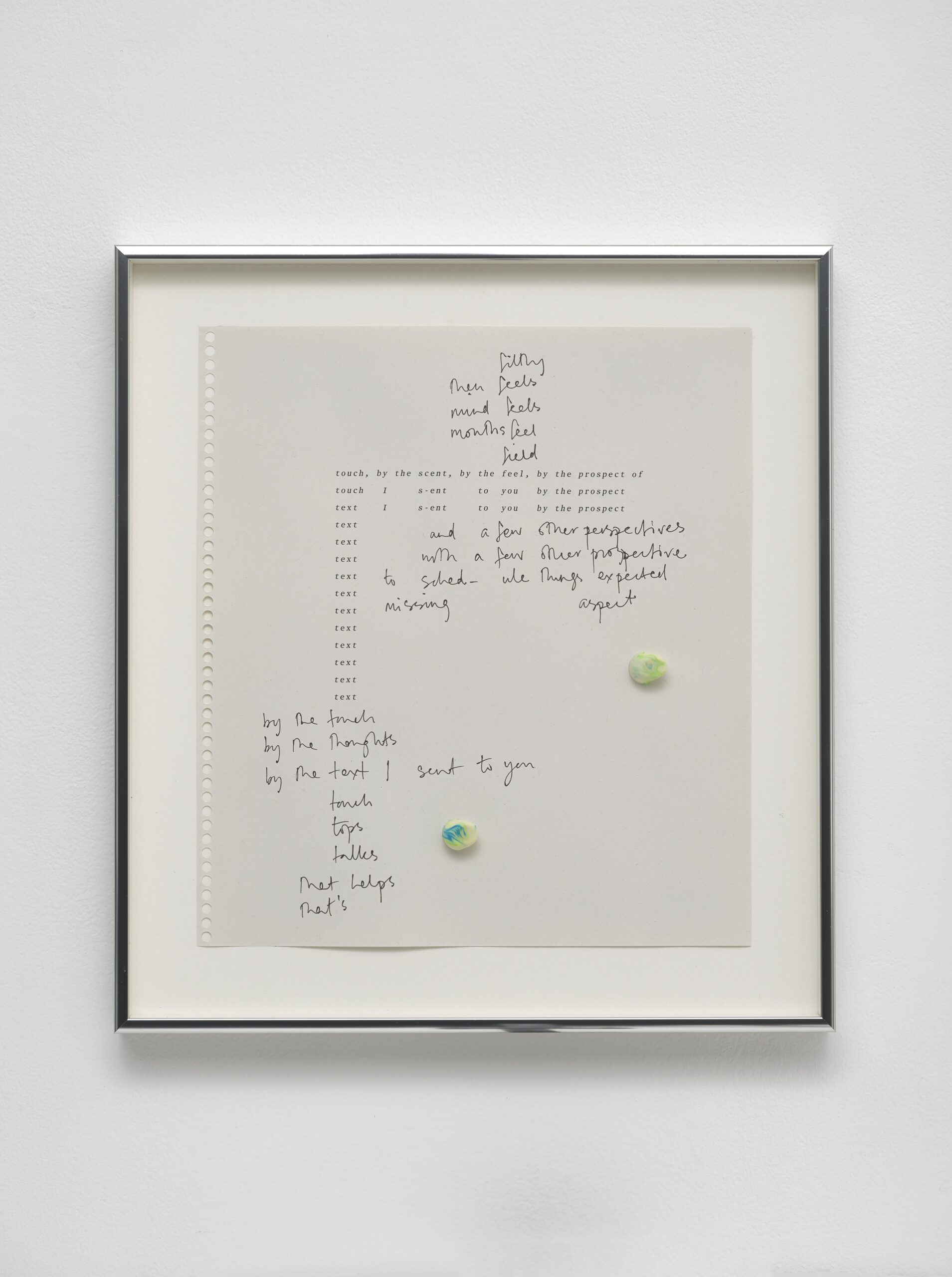 Anna Barham touch, by the scent, by the feel, by the prospect of, 2020 (work on paper)